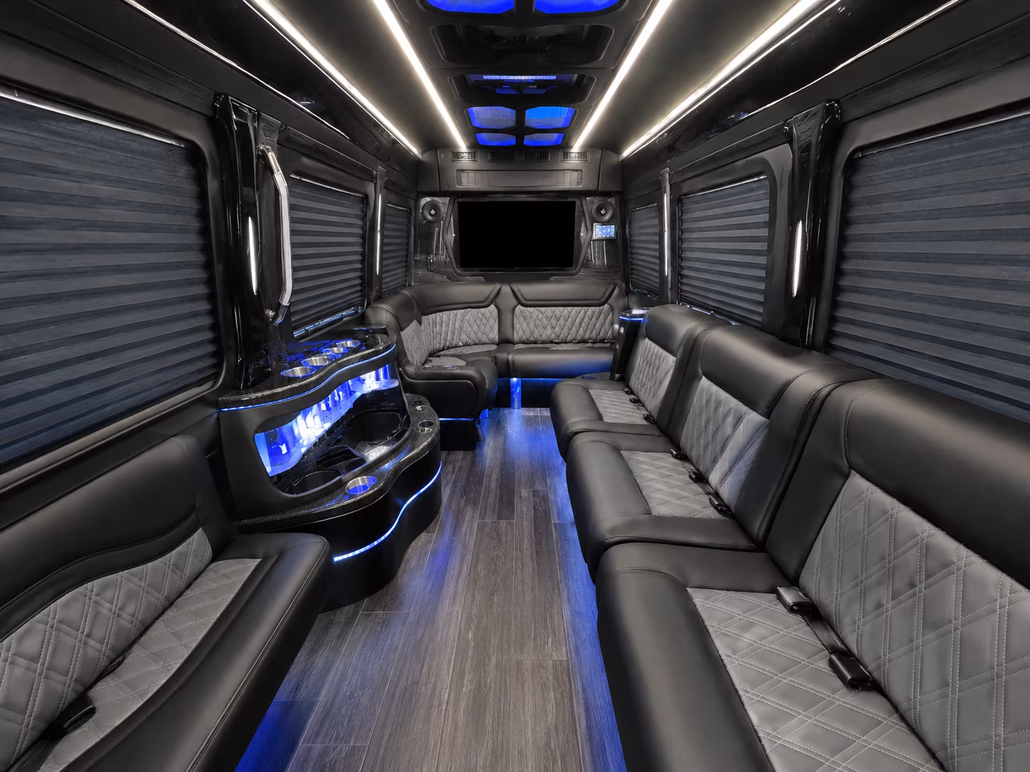 ventura 15 passenger party bus interior