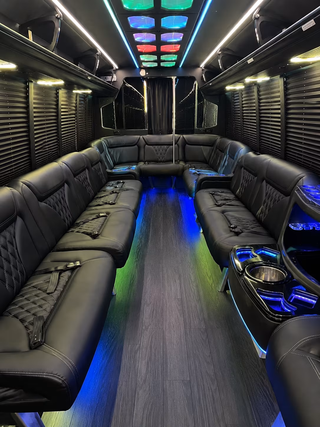 ventura 20 passenger party bus interior