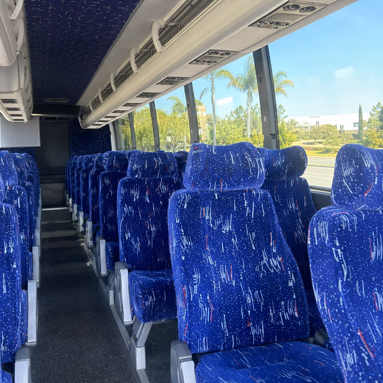 ventura 56 passenger charter bus inside